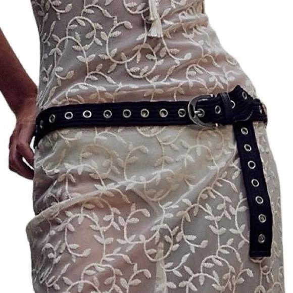 Free People‎ Avril Grommet Belt Pink. S/M. (47INS) NWT Free People NWT Avril Grommet Canvas Belt SIize M/L | eBay main image 3